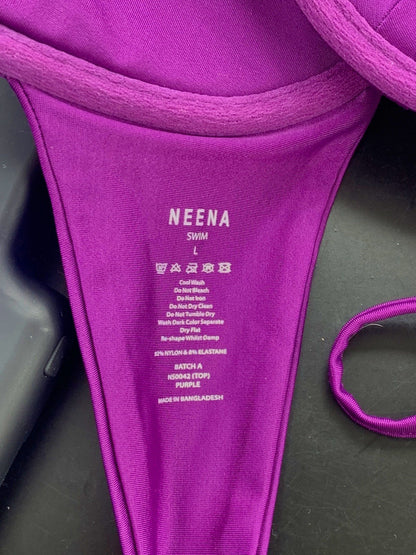 Neena Purple Cut-Out Bikini Set UK L