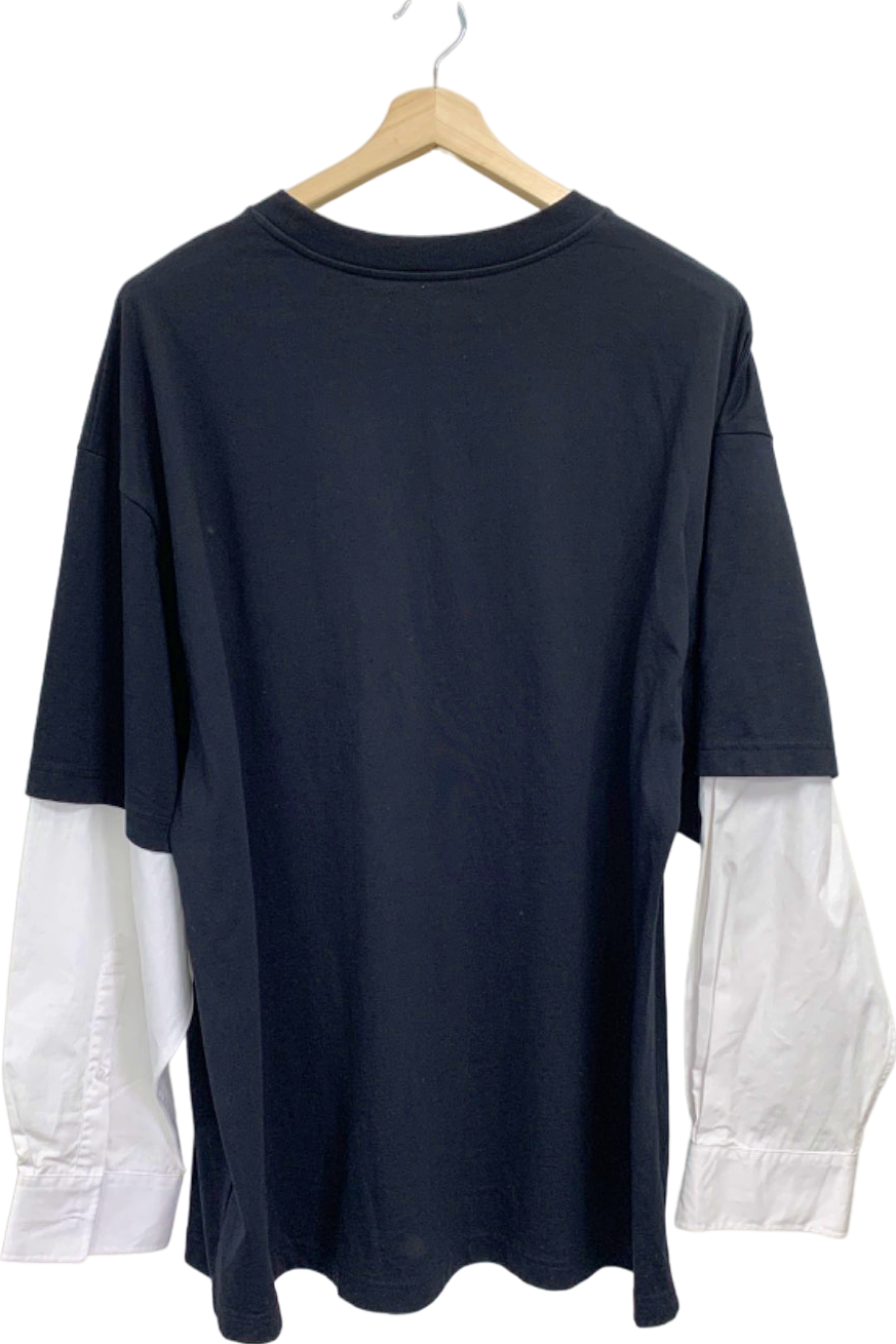 Arcana Black and White Long Sleeve T-Shirt UK 2XL