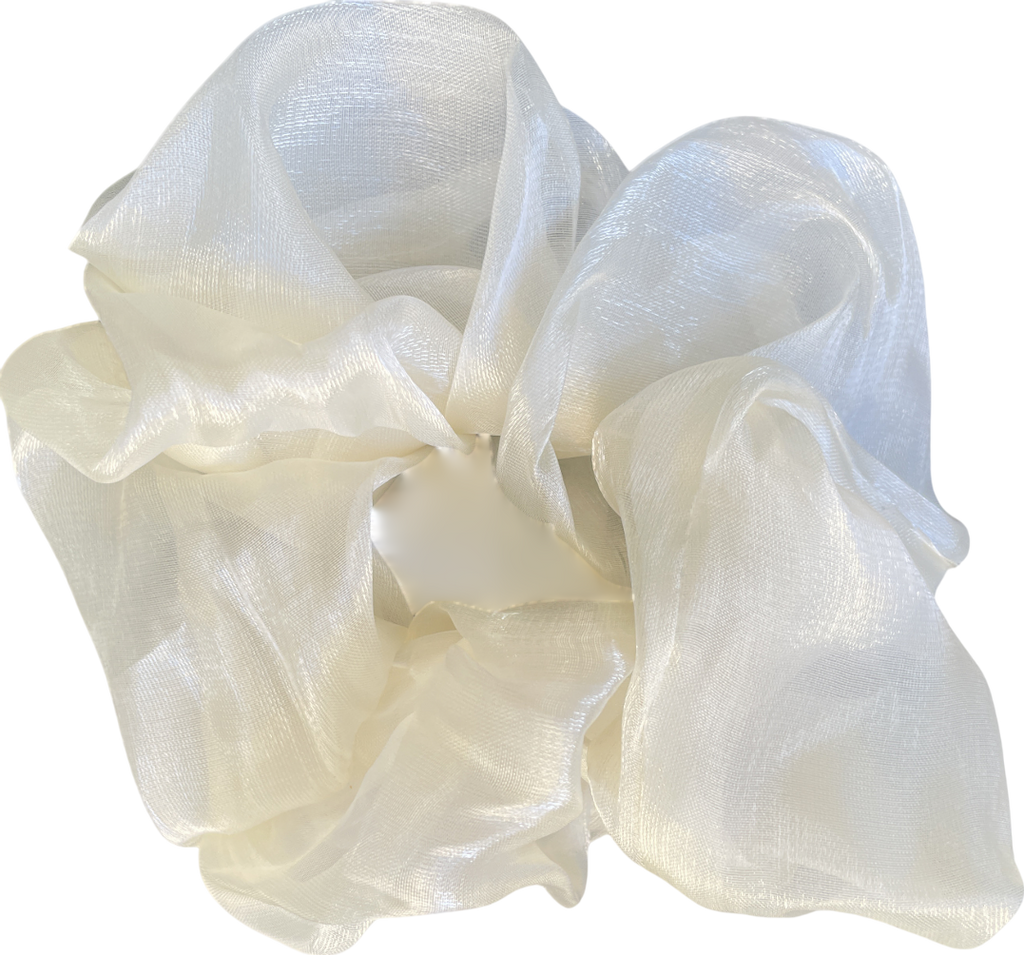 Anisa Sojka Cream Oversized Tulle Scrunchie