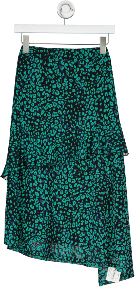 tu Black Green And Blue Leopard Print Skirt UK 24