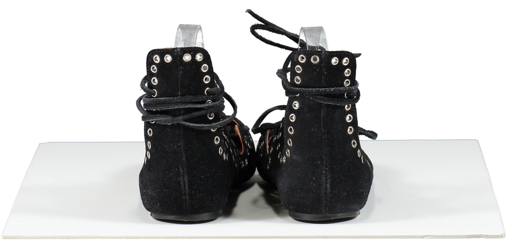 Isabel Marant Black Flat Lace Up Gladiator Sandals UK 6 EU 39 👠
