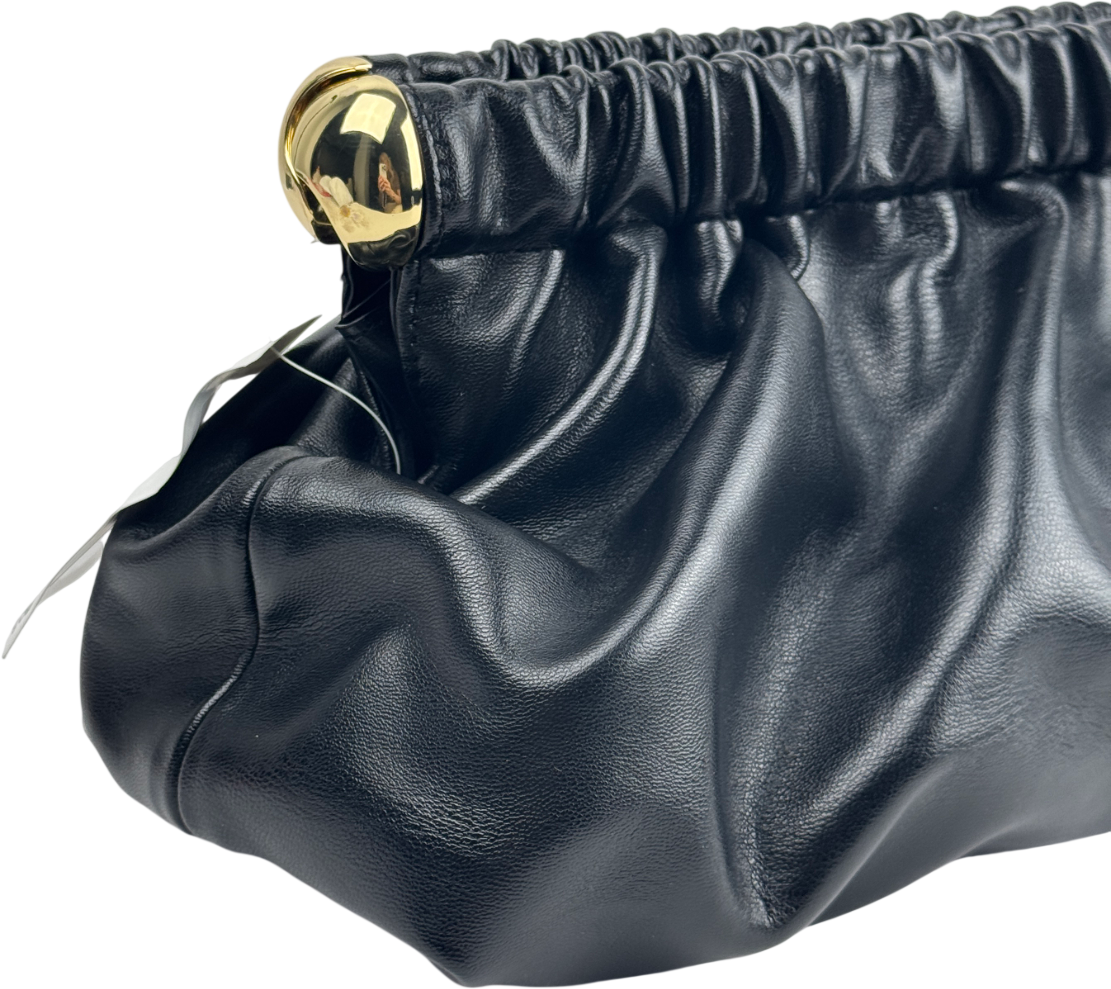 H&M Black / Gold East West Long Coated Clutch Bag One Size