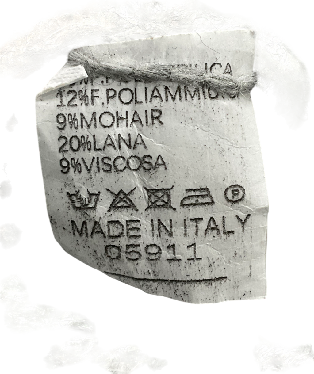 Grey Oversized Mohair Blend Jumper UK M