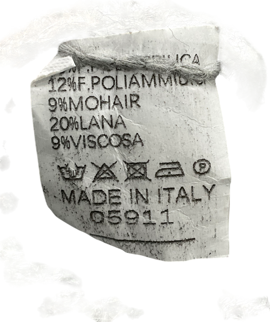 Grey Oversized Mohair Blend Jumper UK M