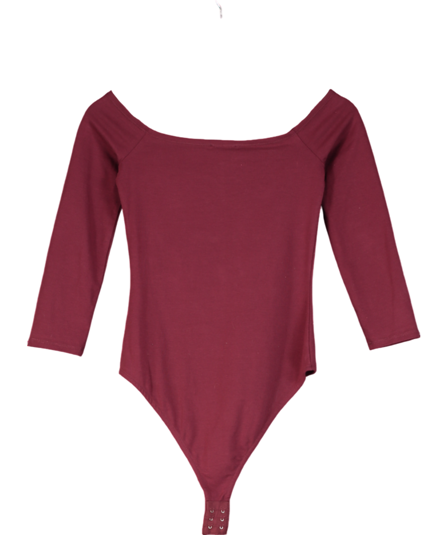 Sezane Red Bella Bodysuit  Burgundy UK S