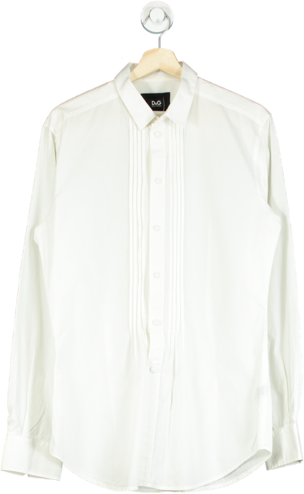 D&G White Long Sleeve Shirt UK 41"