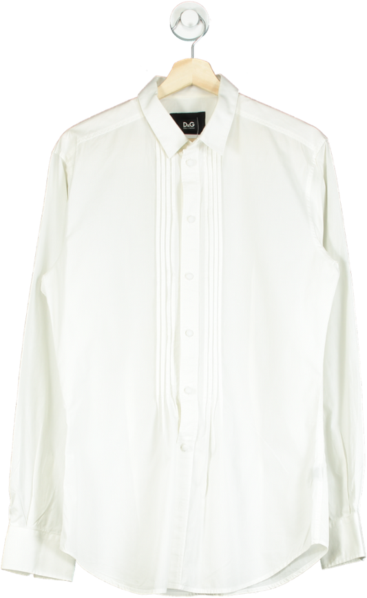 D&G White Long Sleeve Shirt UK 41"