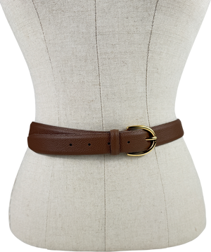 Varley Brown Lenai Leather Belt Colour: Praline UK XXS-XS