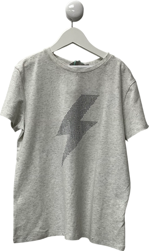 Mintie by Mint Velvet Grey Lightning Bolt T-shirt 12 Years