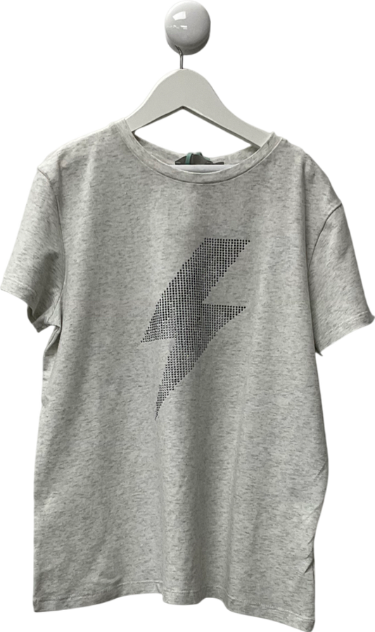 Mintie by Mint Velvet Grey Lightning Bolt T-shirt 12 Years