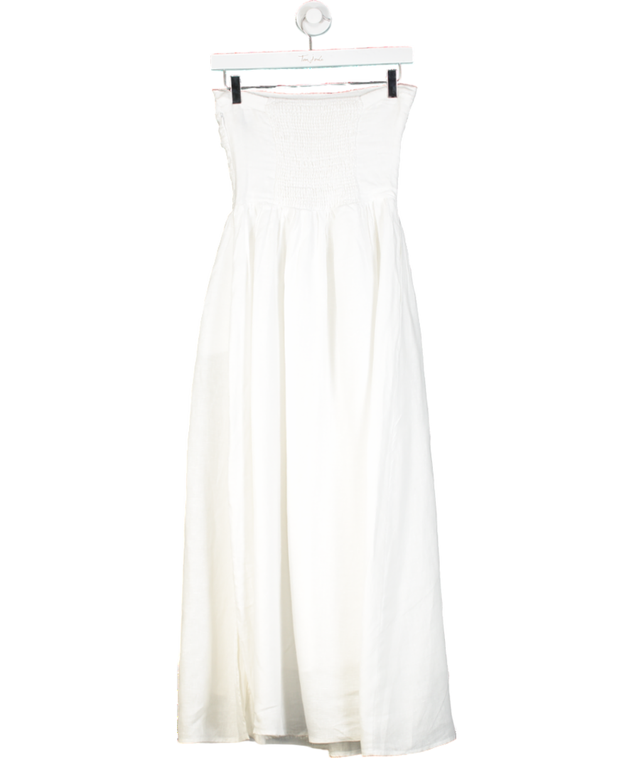 DISSH White Lexi Linen Midi Dress UK 6