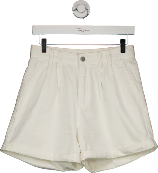 Dazy White High-Waisted Shorts UK L