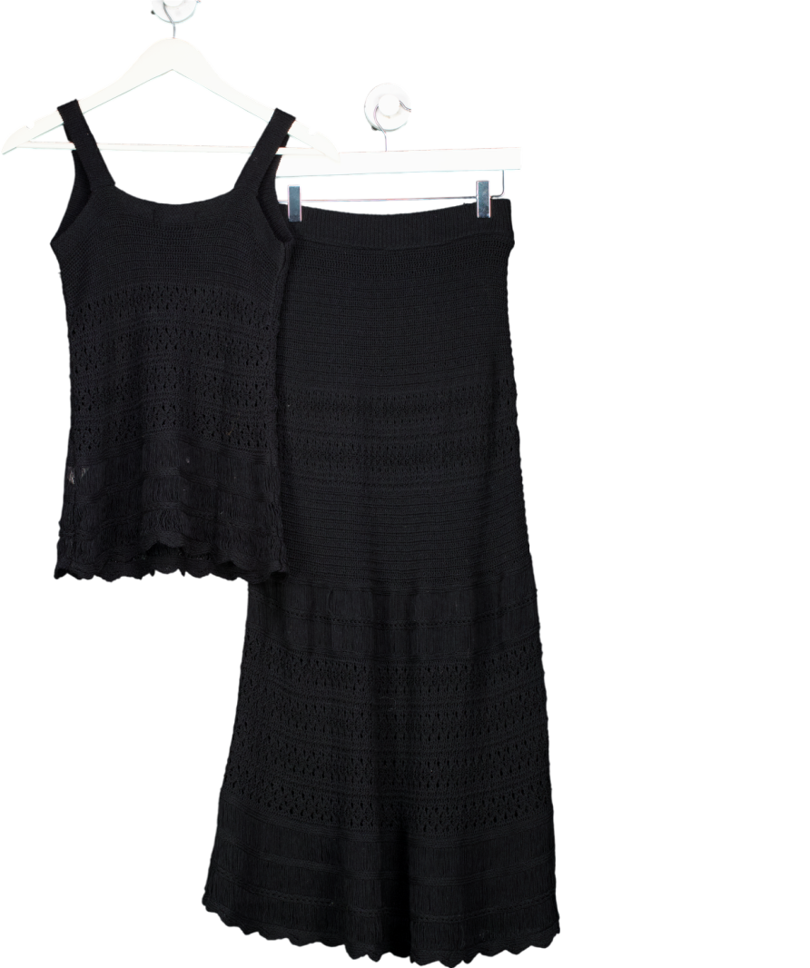 Ancosti V- Neck Black Knitted Set UK M