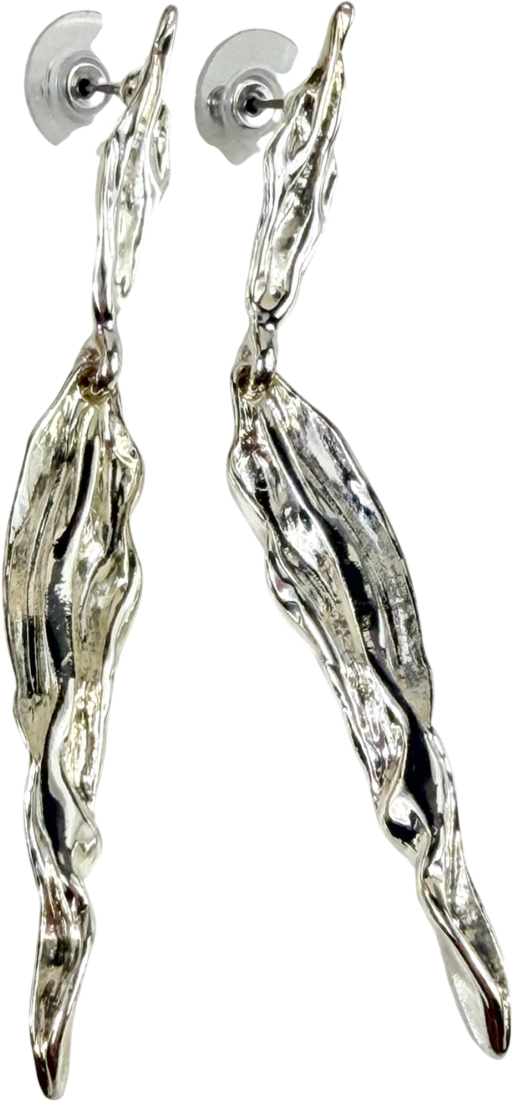 Pilgrims Metallic Silver Plated Dangle Earrings One Size