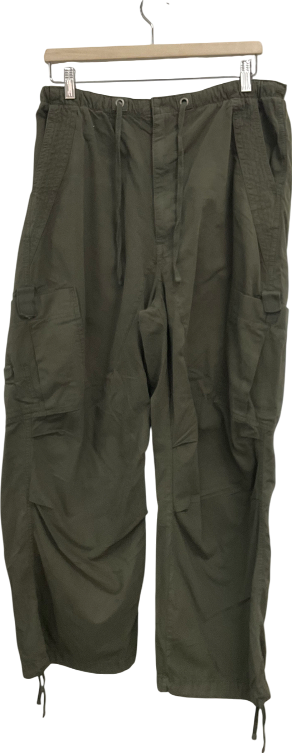 Jaded London Green Parachute Cargo Pants UK S