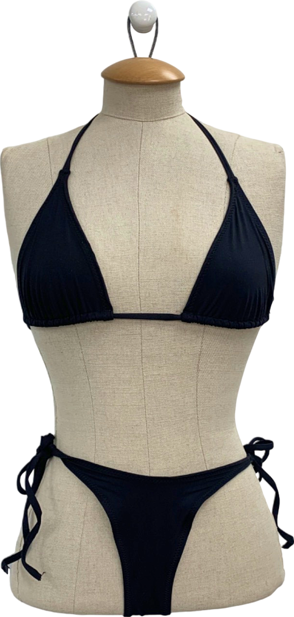 SKIMS Black Triangle Bikini Set UK S/XS