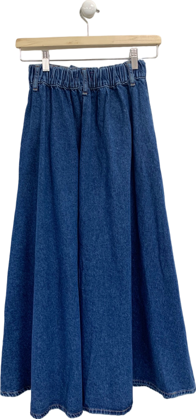 River Island Blue Relaxed Denim Skirt UK 8