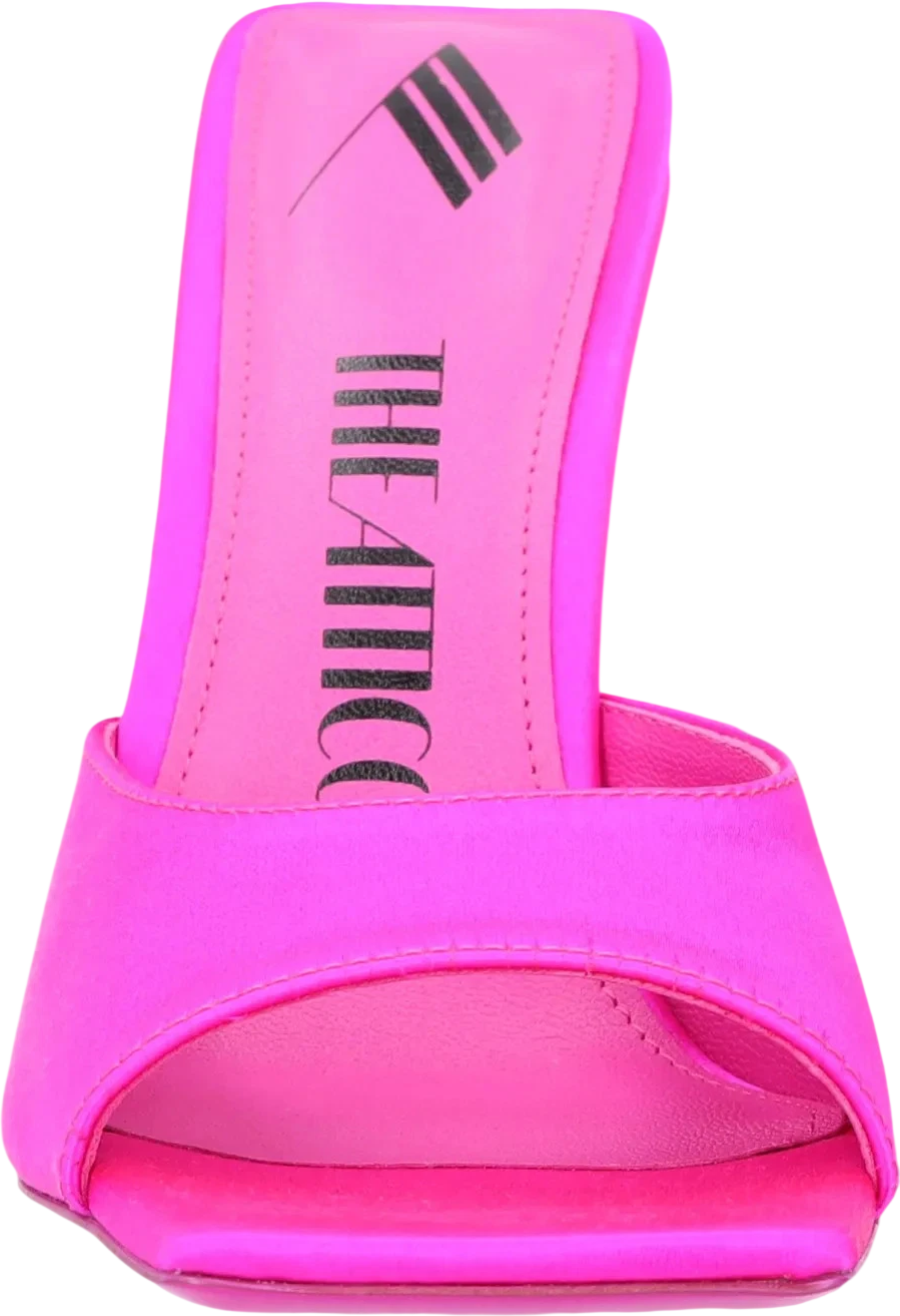 THE ATTICO Pink Satin 85mm Devon Sandals UK 4 EU 37