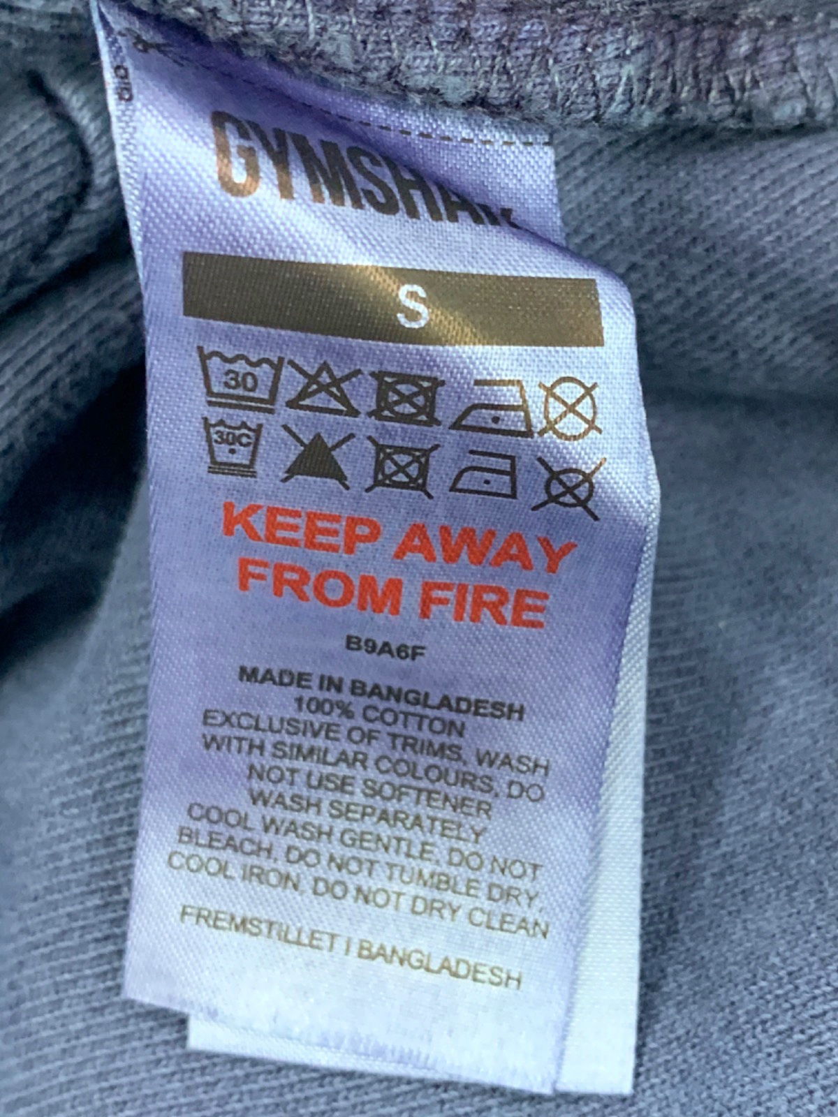 Gymshark Blue Cropped Sweatshirt UK S