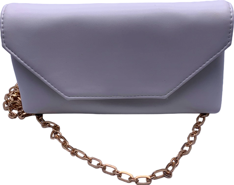 New Look White Ellie PU Clutch One Size