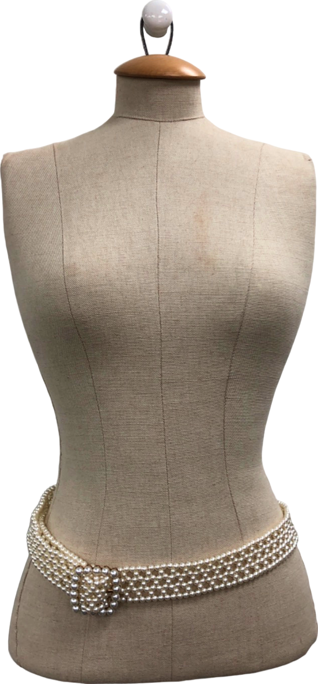 Unknown Brand White Pearl Belt One Size