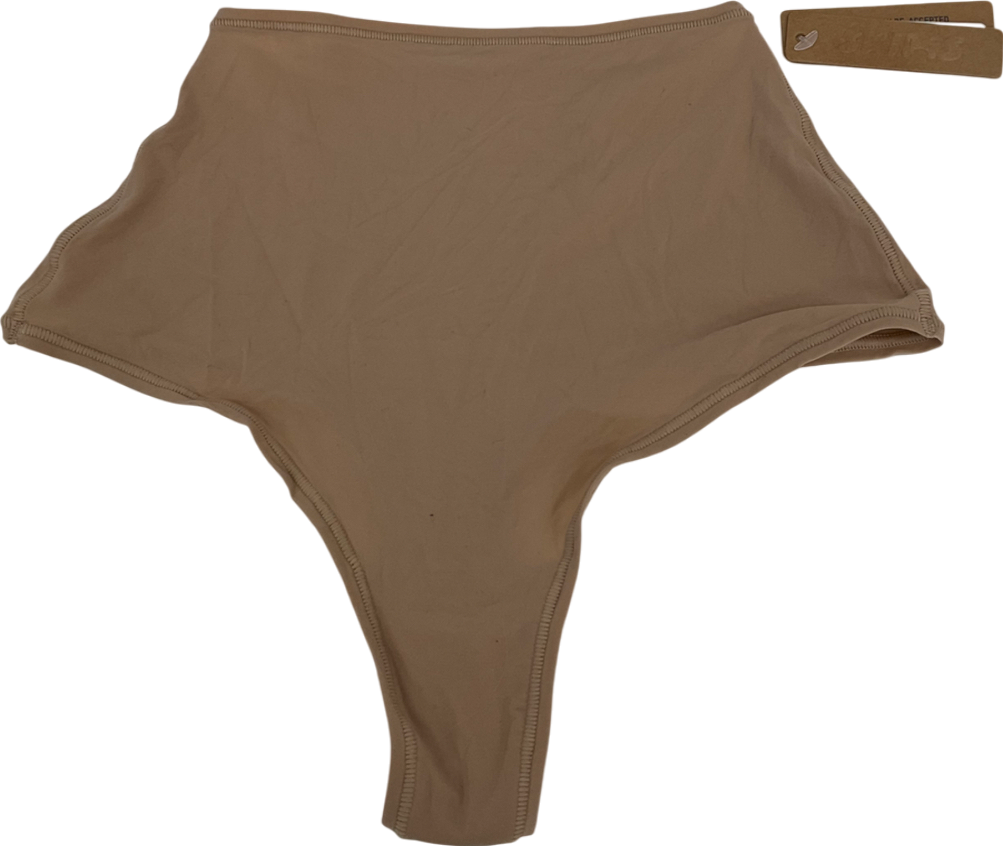 SKIMS Nude High Waist Seamless Thong In Clay UK S
