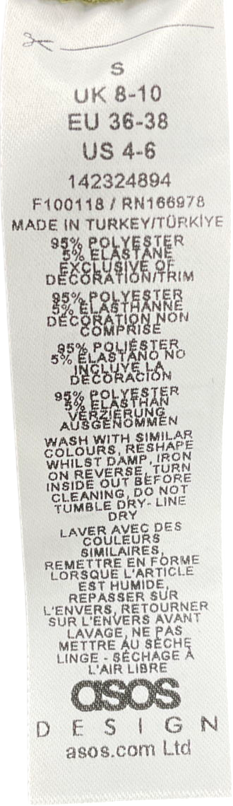 ASOS Green Wide Leg Jogger With Stripe And Poppers In Khaki UK S