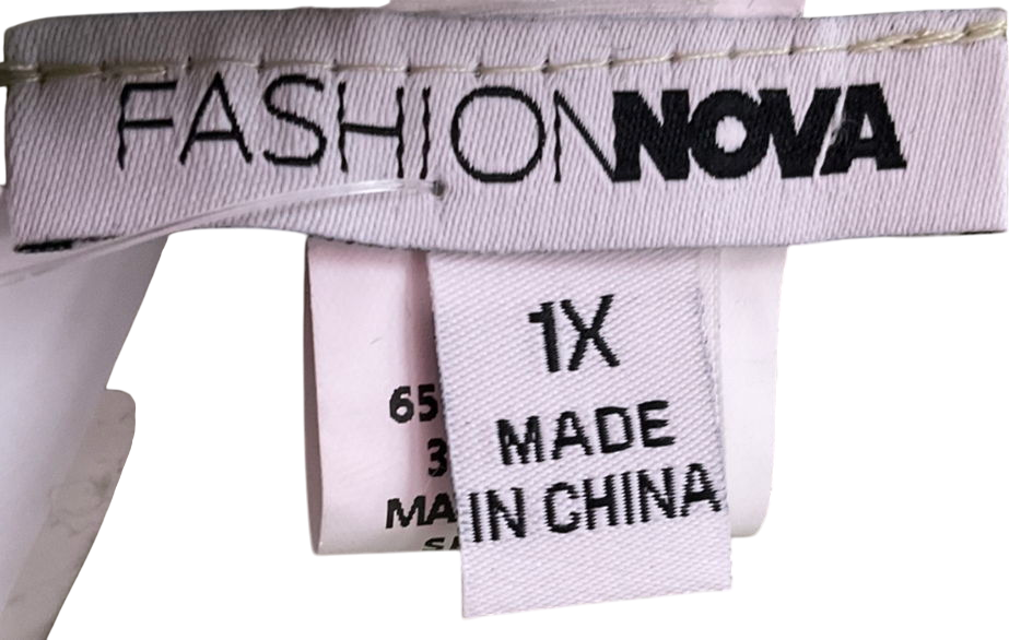 Fashion Nova Long Sleeve Sage Green Cropped Jumper UK XL