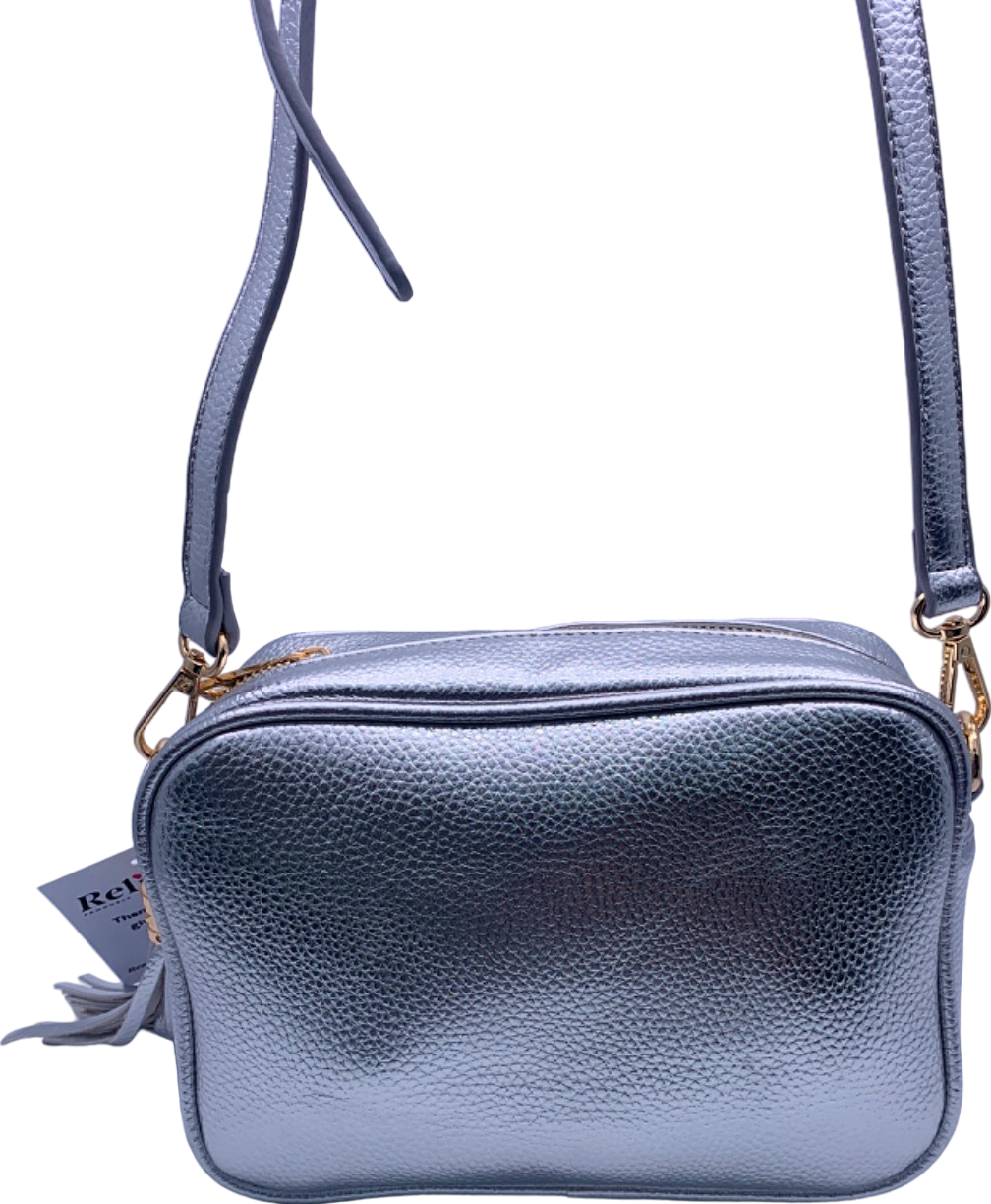 NO.1 George Street Silver Leather Crossbody Bag