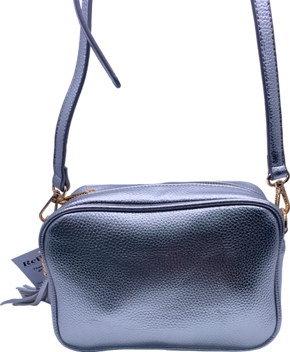 NO.1 George Street Silver Leather Crossbody Bag