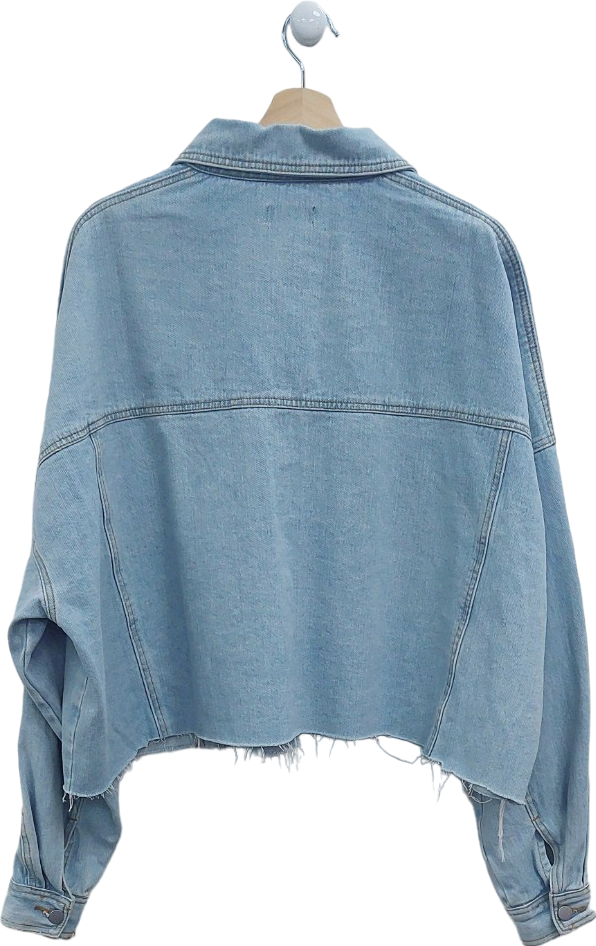 Pretty Little Thing Blue Denim Jacket UK 10