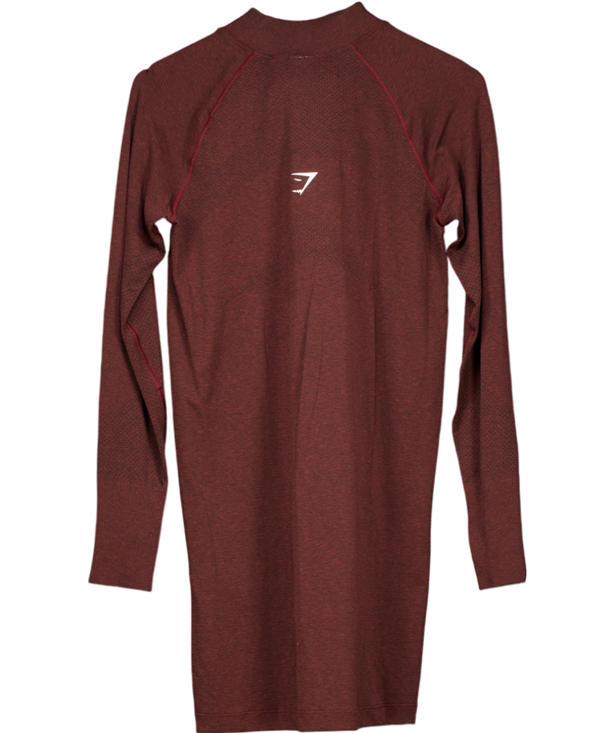 gymshark Red Vital Long Line Top UK M