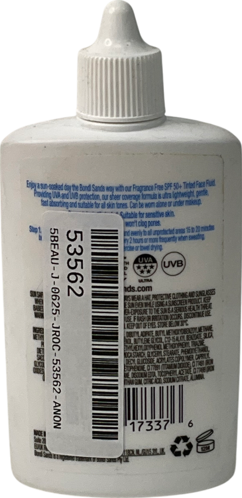 Bondi Sands Spf 50+ Fragrance Free 5 Star Tinted Face Fluid 50ml