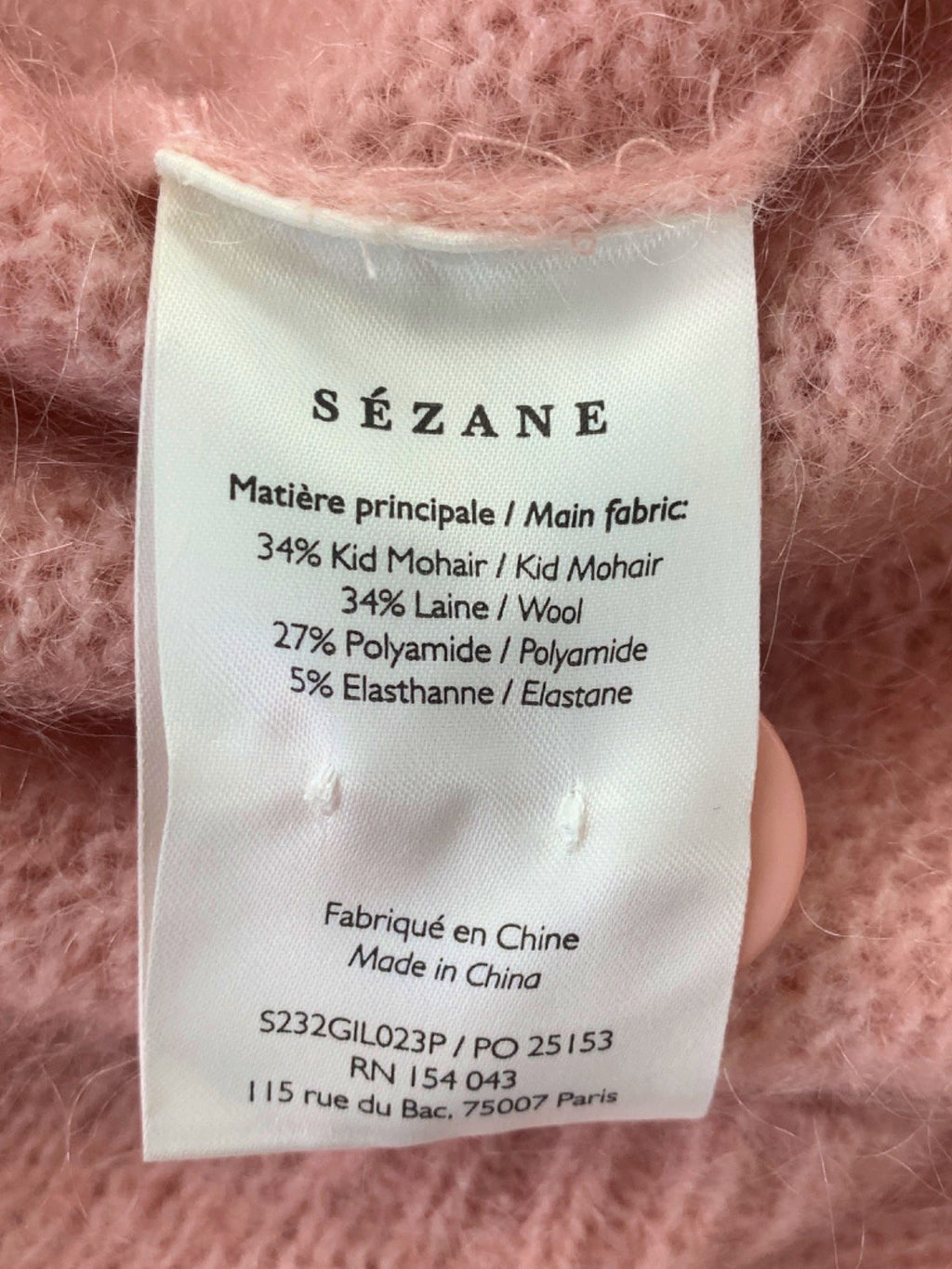 Sézane Pink Mia Cardigan XS