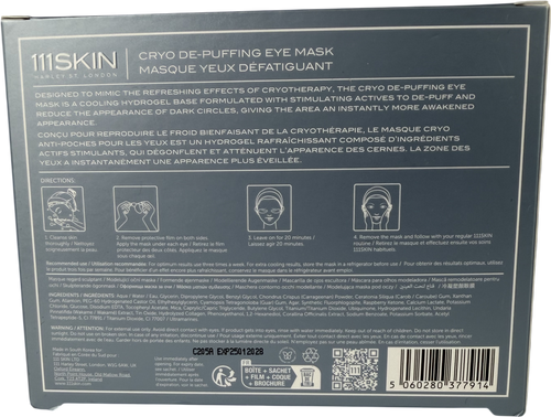 111skin Cryo De-puffing Eye Mask 8 Pack