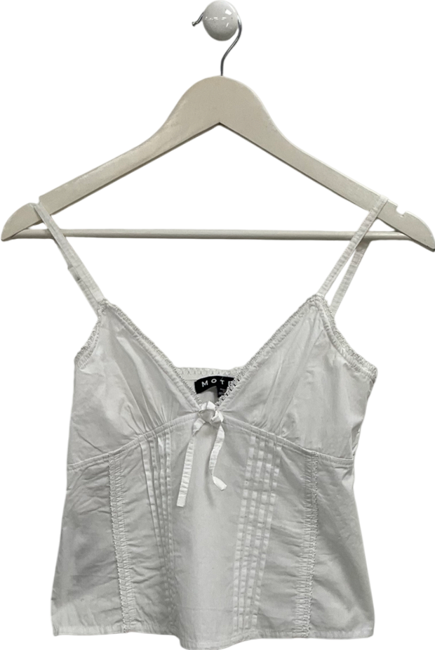 Motelrocks White Jepuni Poplin Cami UK XS