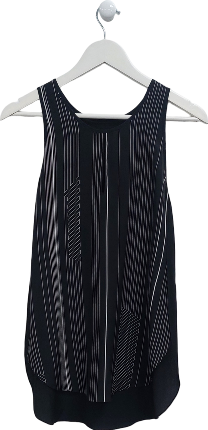 3.1 Phillip Lim Black Striped Silk Tank Top UK 8