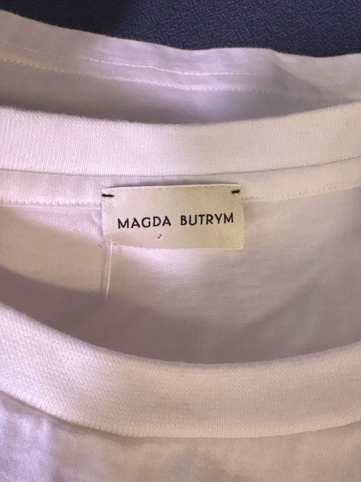 Magda Butrym Crochet bra t-shirt in white UK 10