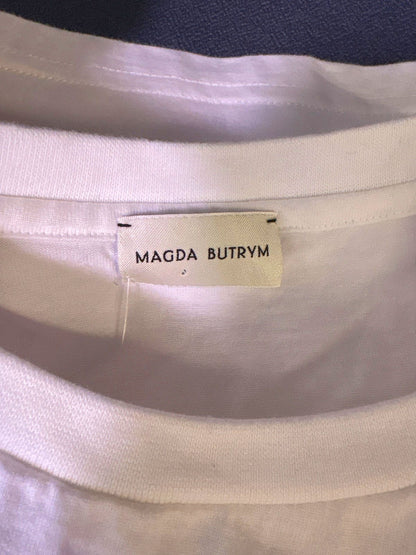 Magda Butrym Crochet bra t-shirt in white UK 10