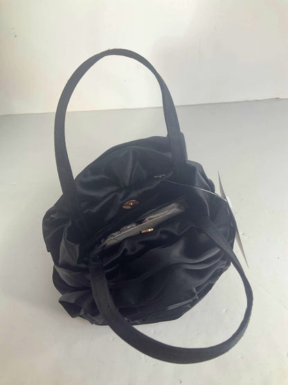 Black 3d Floral Handbag