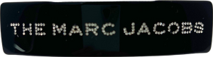 Marc Jacobs Black Crystal-embellished Logo Barrette Hair Clip