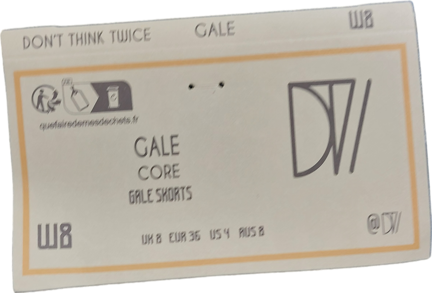 Don't Think Twice Blue Gale Denim Skort UK 8