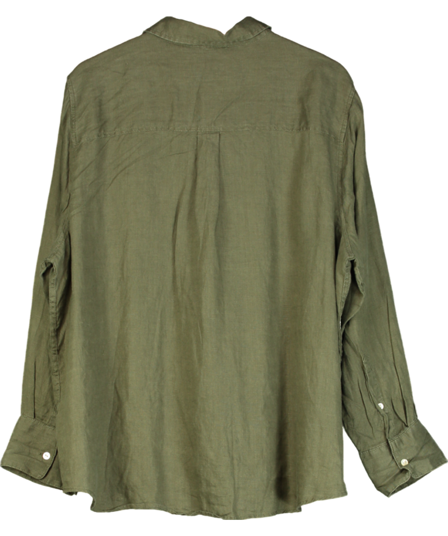 M&S Green Pure Linen Shirt UK 22