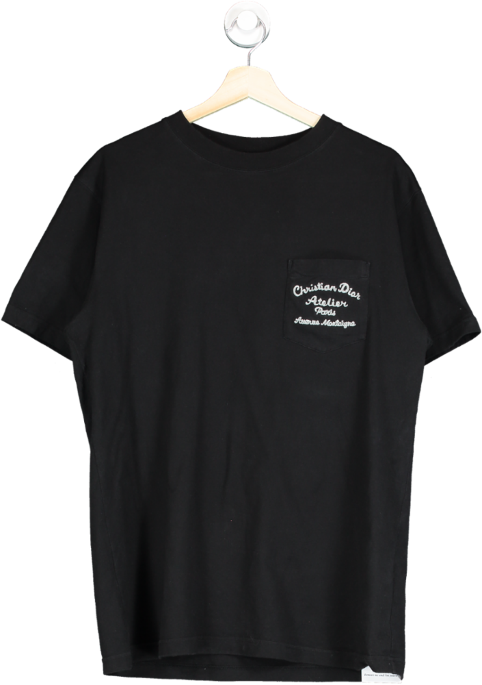 Christian Dior Black Atelier Paris T Shirt UK S