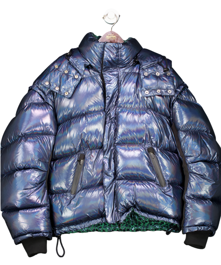 Faith Connexion Blue Oversized Puffer Coat UK XS