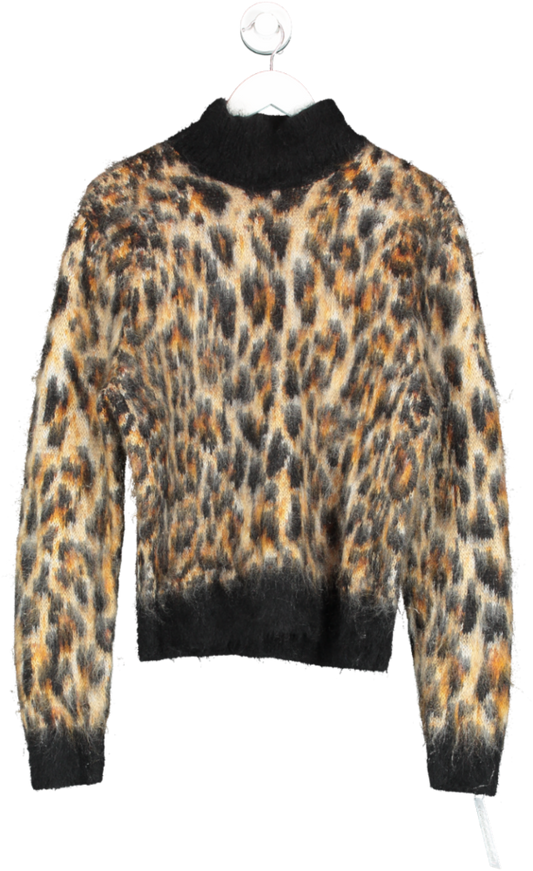 Rabanne x H&M Brown Mohair-blend Jacquard-knit Sweater UK L