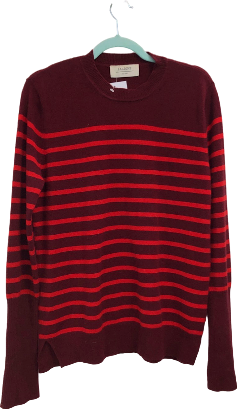 La Ligne Red Striped Cashmere Jumper UK M