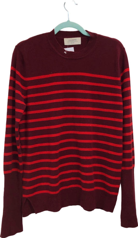 La Ligne Red Striped Cashmere Jumper UK M