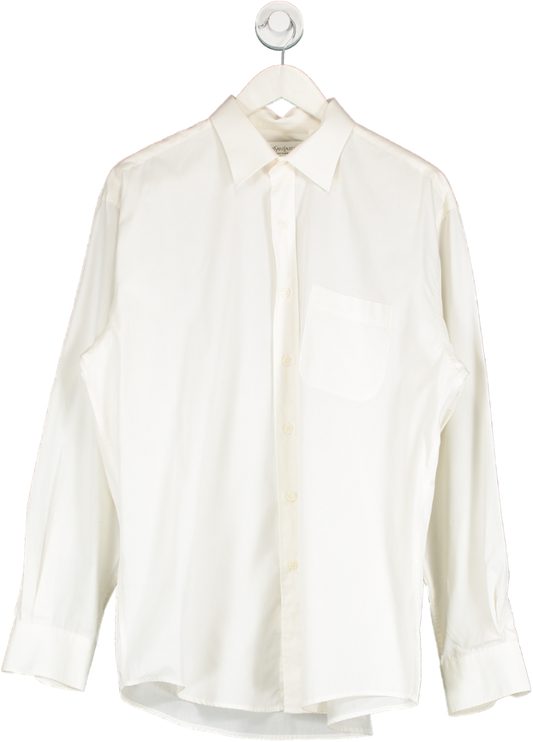 Yves Saint Laurent White Button Front Shirt UK 40C