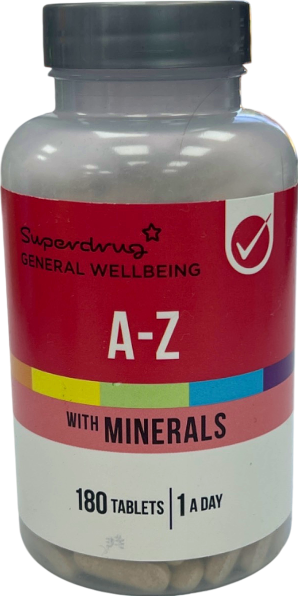 Superdrug General Wellbeing A-Z with Minerals 180 Tablets